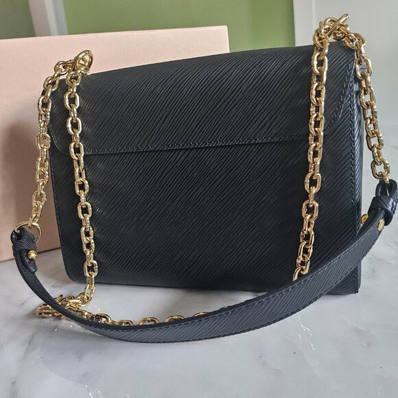 Louis Vuitton Twist Shoulder Bag MM Black Leather Epi - Picture 8 of 11